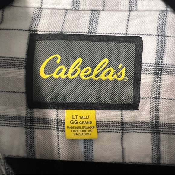 Cabela’s Grey Flannel Button Down Shirt L - Picture 4 of 7